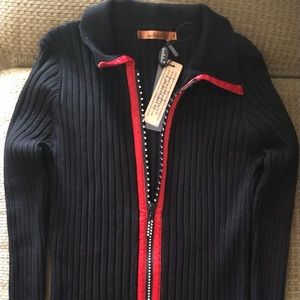 Belldini “Rhinestone” Zip Up Sweater